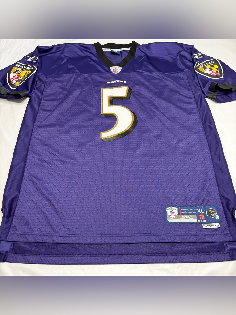 Joe Flacco Baltimore Ravens Reebok Football Jersey #5 Mens XL